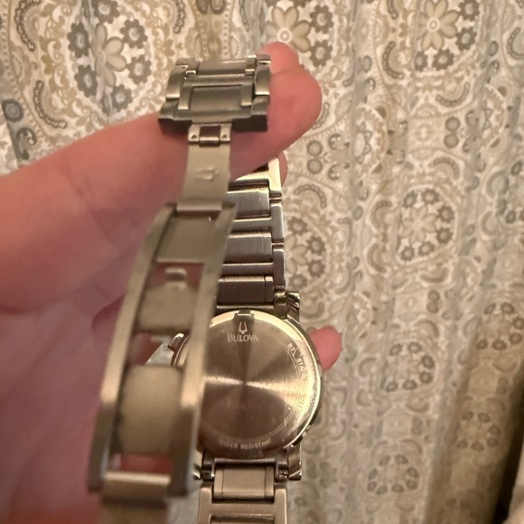 Bulova Silver Diamond Chronograph Watch - Picture 6 of 9